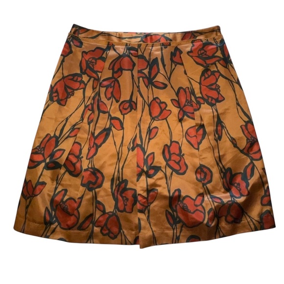 Simply Vera Vera Wang Dresses & Skirts - Simply Vera Vera Wang Orange and Black Floral Printed Skirt